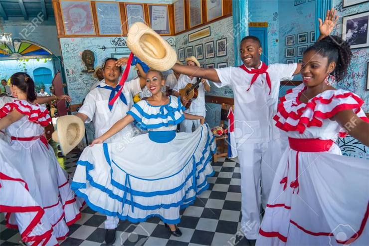 Attractive dances in the beautiful country of Cuba